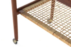 Chariot Poul Hundevad avec plateau amovible - design moderne du milieu du siècle - danois