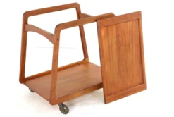 Chariot Sika mobler 'Knebel' avec plateau réversible - design danois en teck