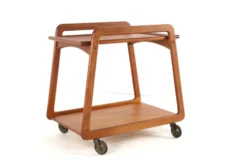 Chariot Sika mobler 'Knebel' avec plateau réversible - design danois en teck