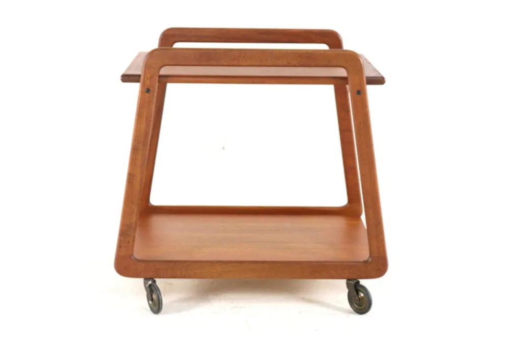 Chariot Sika mobler 'Knebel' avec plateau réversible - design danois en teck