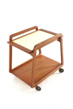 Chariot Sika mobler 'Knebel' avec plateau réversible - design danois en teck