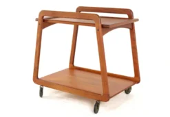 Chariot Sika mobler 'Knebel' avec plateau réversible - design danois en teck