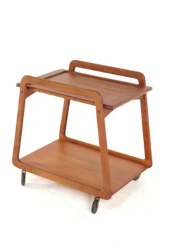Chariot Sika mobler 'Knebel' avec plateau réversible - design danois en teck