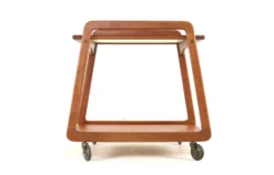 Chariot Sika mobler 'Knebel' avec plateau réversible - design danois en teck