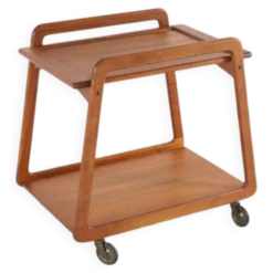 Chariot Sika mobler 'Knebel' avec plateau réversible - design danois en teck