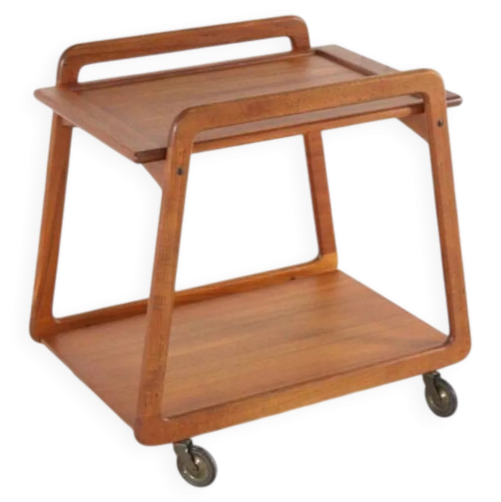 Chariot Sika mobler 'Knebel' avec plateau réversible - design danois en teck