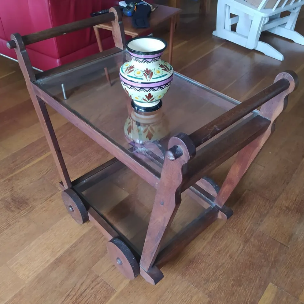 Chariot à thé moderniste des années 30 pays bas