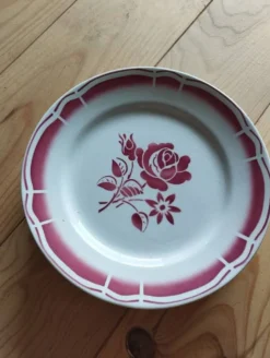 Charmant lot de 6 assiettes plates anciennes de la manufacture Badonviller.