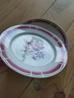 Charmant lot de 6 assiettes plates anciennes de la manufacture Badonviller.