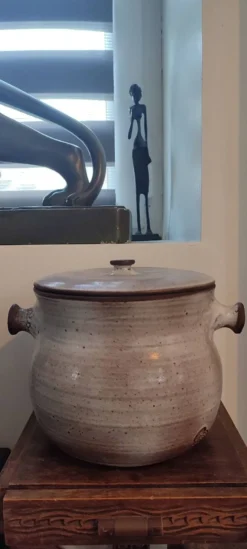 Chaudron soupière en céramique La Hulotte , Ateliers Pierlot , Ratilly