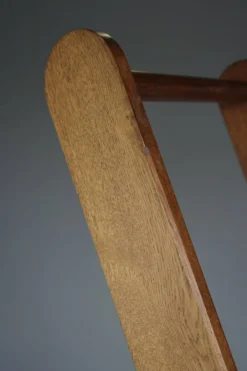 Échelle de bibliothèque en chêne vintage du 20e siècle