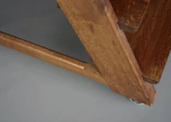 Échelle de bibliothèque en chêne vintage du 20e siècle