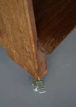 Échelle de bibliothèque en chêne vintage du 20e siècle