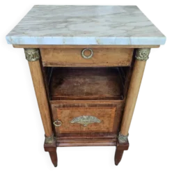 Chevet ancien style Empire avec plateau marbre