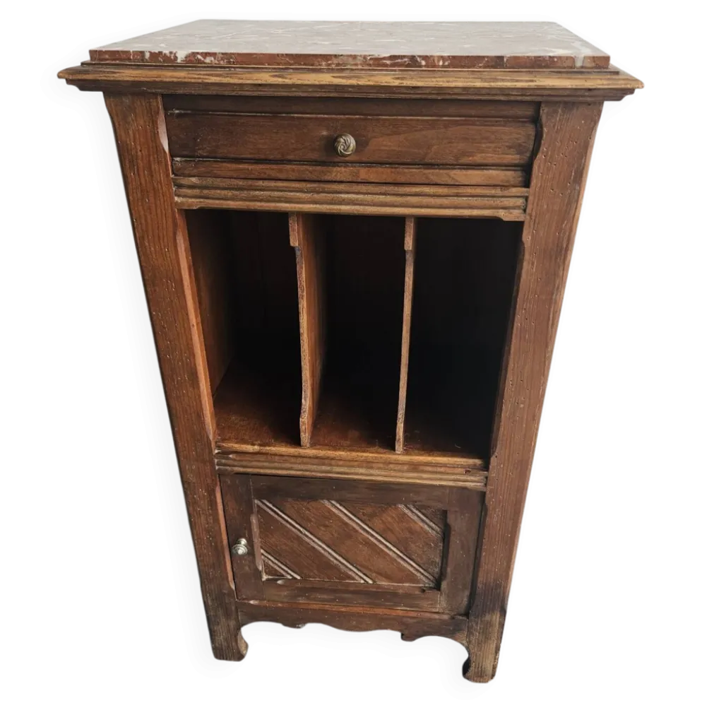 Chevet en bois avec rangement livres