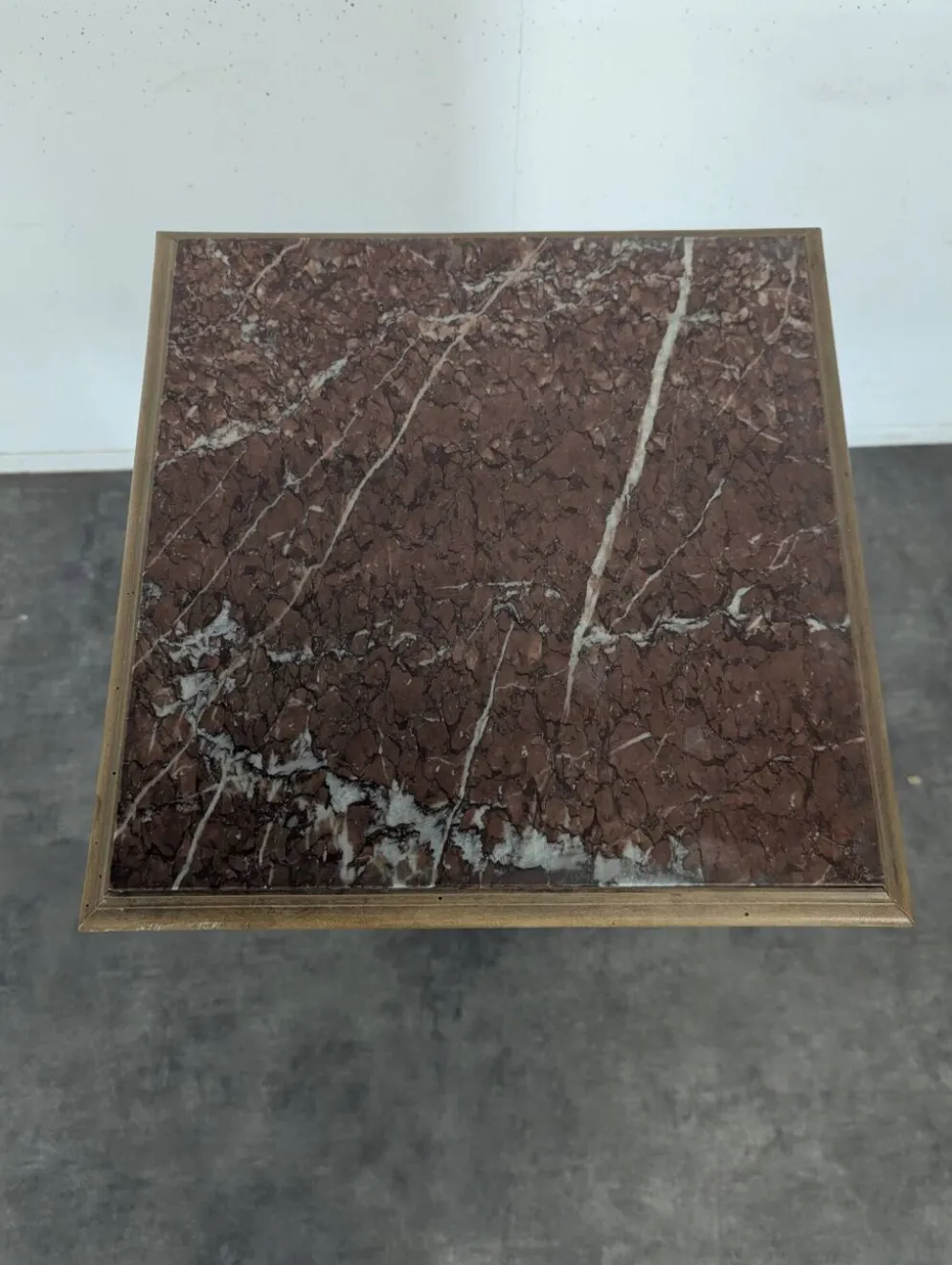 Chevet style Art nouveau plateau marbre griotte