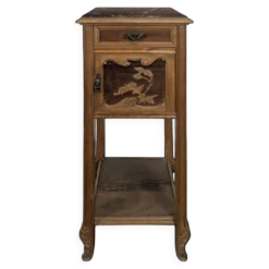 Chevet style Art nouveau plateau marbre griotte