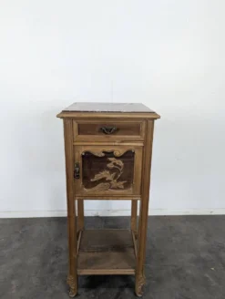 Chevet style Art nouveau plateau marbre griotte