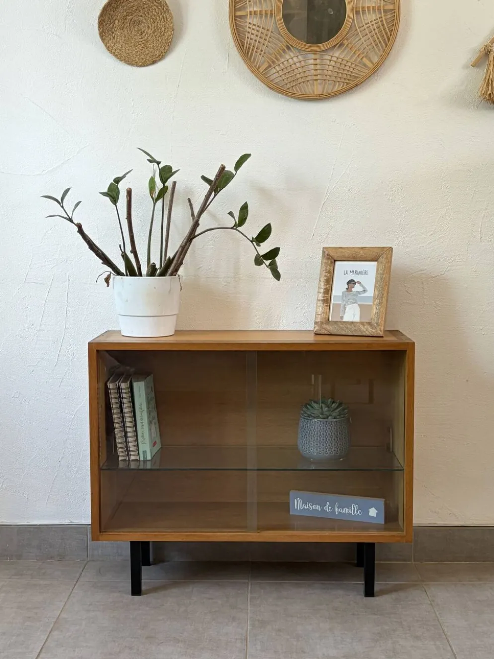 Chialante vitrine / meuble tv vintage des années 60