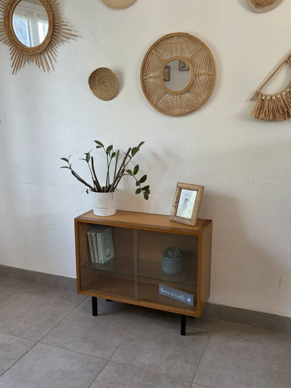 Chialante vitrine / meuble tv vintage des années 60