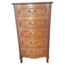 Chiffonnier / commode en merisier style louis xv