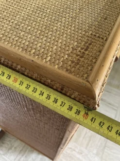 Chiffonnier, commode 6 tiroirs en rotin vintage