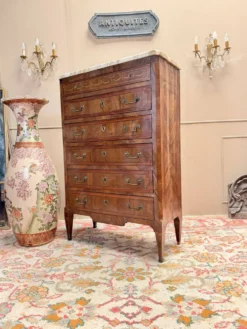 CHIFFONNIER EN ACAJOU DE STYLE LOUIS XVI XIX EME SIÈCLE