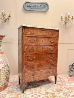 CHIFFONNIER EN ACAJOU DE STYLE LOUIS XVI XIX EME SIÈCLE