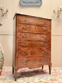 CHIFFONNIER EN ACAJOU DE STYLE LOUIS XVI XIX EME SIÈCLE