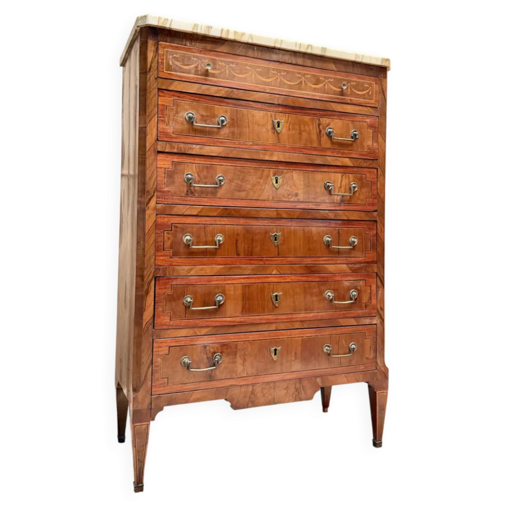CHIFFONNIER EN ACAJOU DE STYLE LOUIS XVI XIX EME SIÈCLE