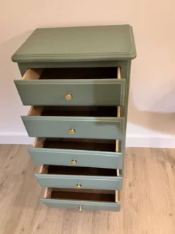 Chiffonnier en bois poignées dorées
