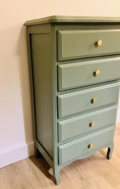 Chiffonnier en bois poignées dorées