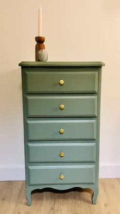 Chiffonnier en bois poignées dorées