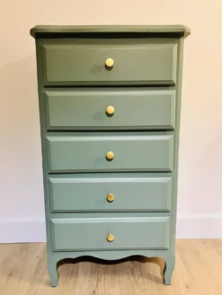 Chiffonnier en bois poignées dorées