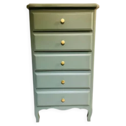 Chiffonnier en bois poignées dorées