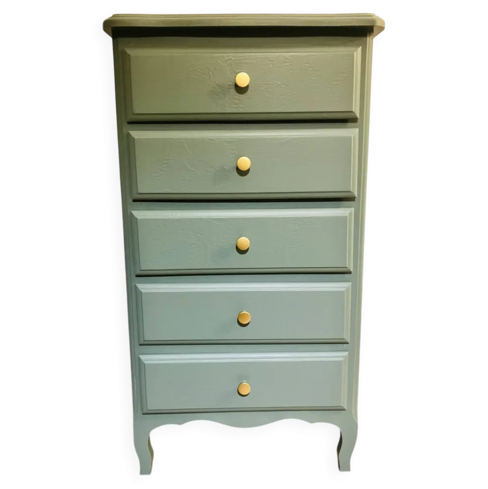 Chiffonnier en bois poignées dorées