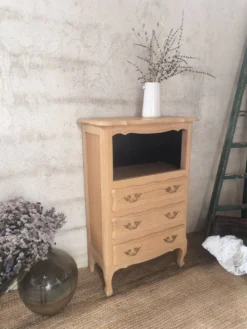 Chiffonnière / Meuble d'entrée style Louis XV rénové bois brut