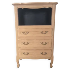 Chiffonnière / Meuble d'entrée style Louis XV rénové bois brut