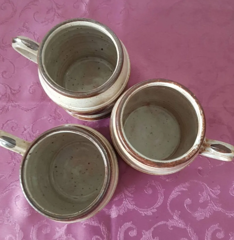 3 chopes a bière en grès , Henri Siegfried (Alsace)