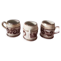3 chopes a bière en grès , Henri Siegfried (Alsace)