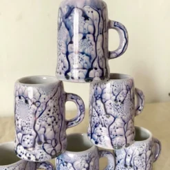 Chopes en céramique marbrée
