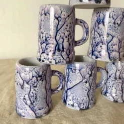 Chopes en céramique marbrée