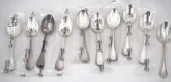 Christofle Albi 10 cuillères thé, café, dessert, 13,5 cm, dont 9 neuves blisters