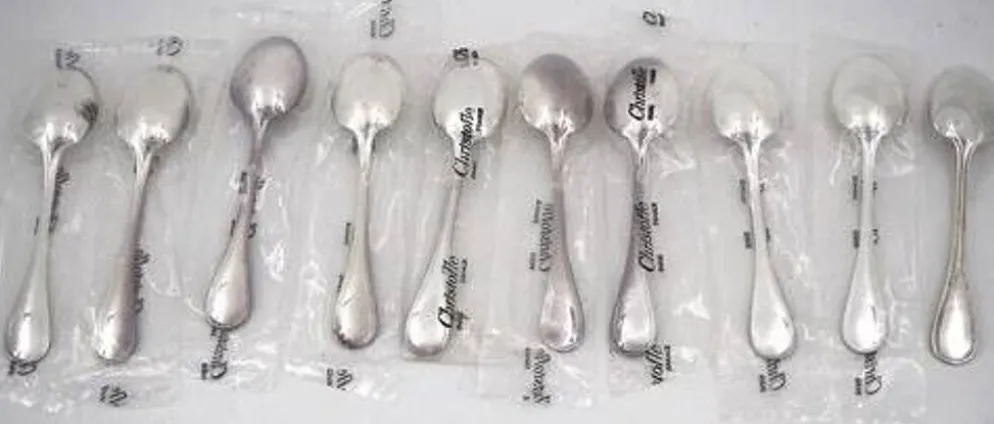 Christofle Albi 10 cuillères thé, café, dessert, 13,5 cm, dont 9 neuves blisters