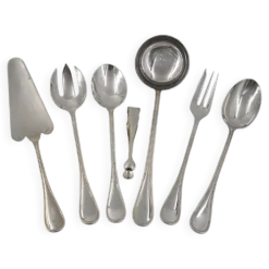 Christofle Albi lot 7 pièces service ragout salade pelle gateau pince sucre
