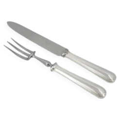 Christofle América Art Déco, service à découper, gigot, 2 pièces, métal argenté.