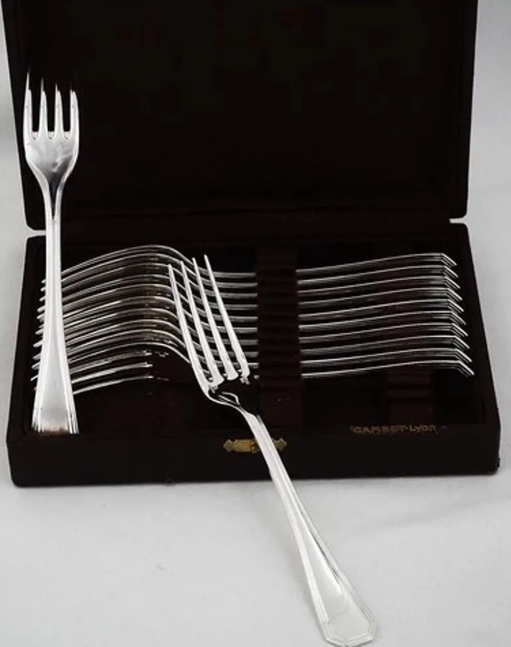 Christofle América 12 fourchettes entremets, 17 cm, métal argenté excellent état