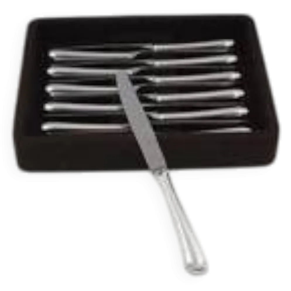 Christofle Baguette, 12 couteaux à entremets, dessert, fromage en parfait état.