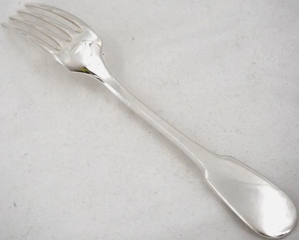 Christofle Cluny, 8 fourchettes de table, 20,5 cm, métal argenté, excellent état