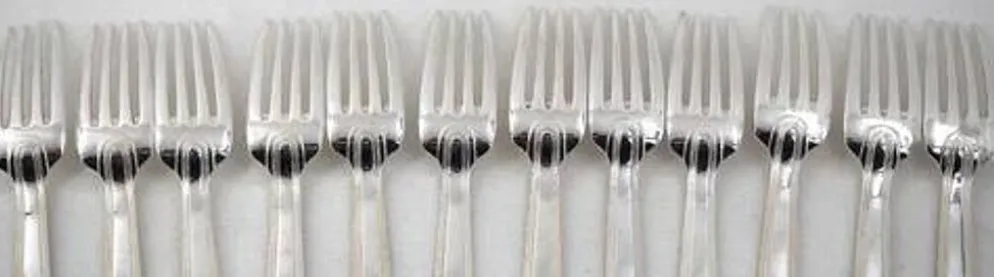Christofle Gabon, Art Déco, 12 couverts de table, 24 pièces en métal argenté.